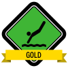 Badge icon "Diving (229)" provided by The Noun Project under The symbol is published under a Public Domain Mark